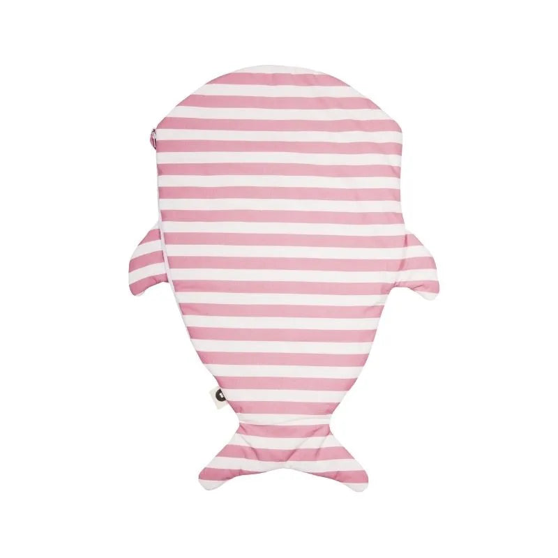 Saco Tiburón Recién Nacido Rayas Rosa