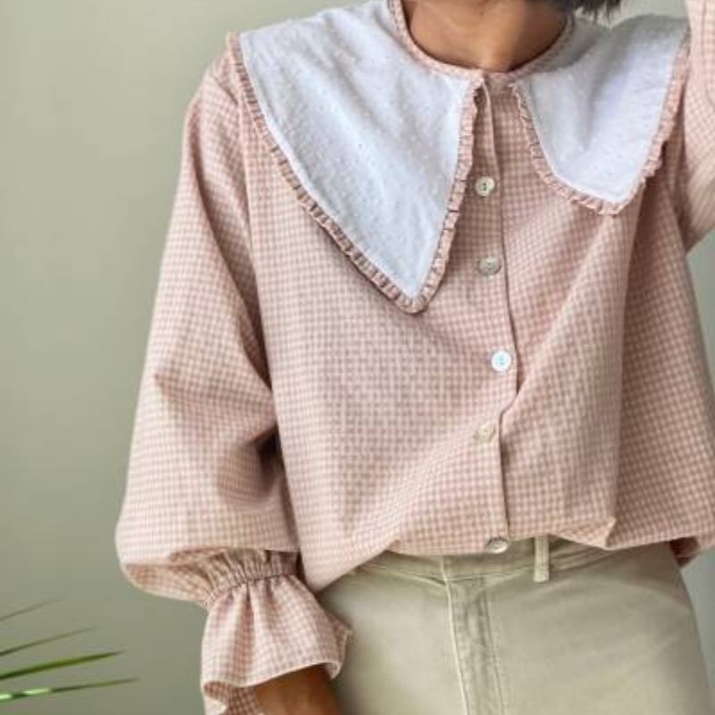 Blusa Vichy Nude Mujer