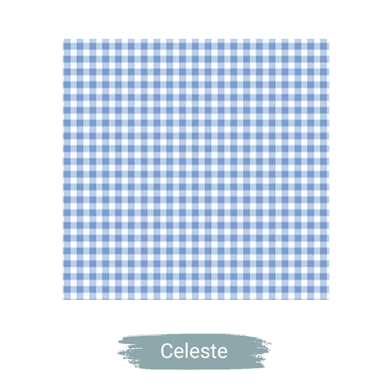 Cinta Cuelga Llaves- Varios Estampados - Vichy Celeste