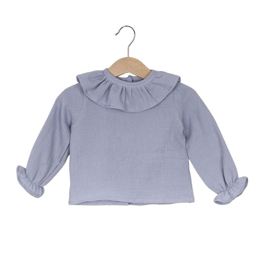 Blusa Gasa Azul Índigo