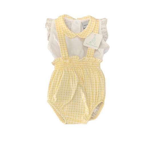 Conjunto Ranita 2 Piezas Vichy Amarillo