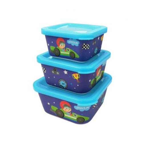 Set 3 Tupper Bambú Infantil Piloto