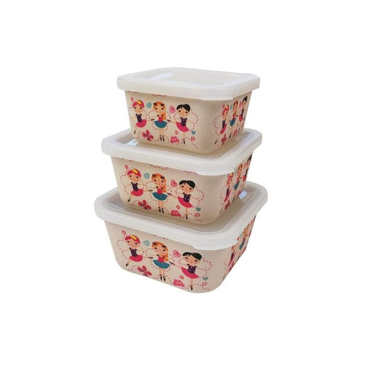 Set 3 Tupper Bambú Infantil Ballet